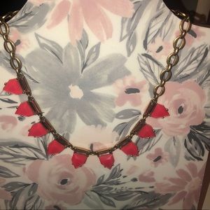 Stella & Dot gumdrop pink/gold necklace!